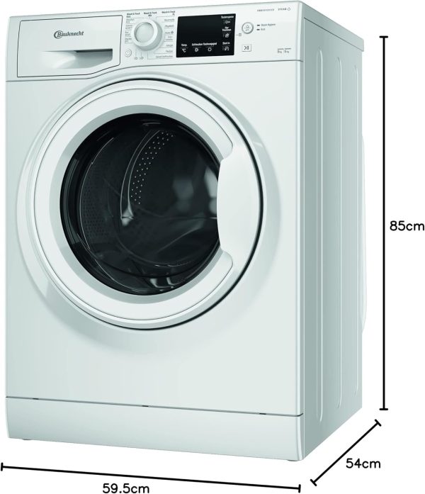 Bauknecht WT AO 86 43 N Waschtrockner /8/6 kg Waschen/Trocknen/Flecken 40?? / Dampf-Programm/Dynamic Inverter-Motor/Wolle-Programm/Nachlegefunktion/Kurz 30'/ AutoClean/Startzeitvorwahl – Bild 15
