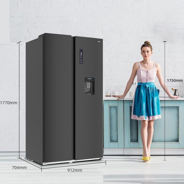 CHIQ Side By Side K??hlschrank 559L.Inverter Kompressor und No Frost Technologie.5.5 L Wasserspender.Sehr leise 39 db. LED Display.12 Jahre Garantie f??r den Kompressor.177 cm hoch. 91.2 cm breit – Bild 4