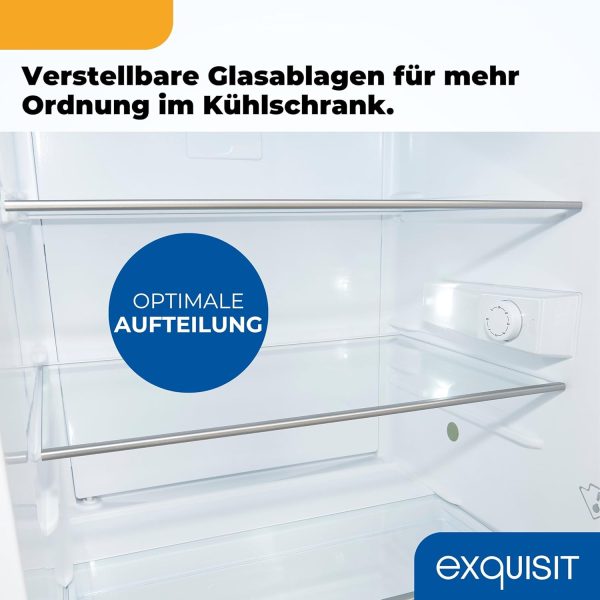 Exquisit K??hlschrank ohne Gefrierfach. 133 Liter. Vollraumk??hlschrank freistehend. T??ranschlag Wechselbar. KS516-V-H-010D weiss – Bild 7
