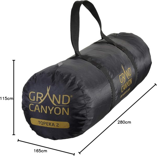 Grand Canyon Topeka 2. Kuppelzelt f??r 2 Personen. Ultra-leicht. wasserdicht. viel Platz. Gute Bel??ftung. kleines Packma?. Zelt f??r Trekking. Camping. Outdoor – Bild 10
