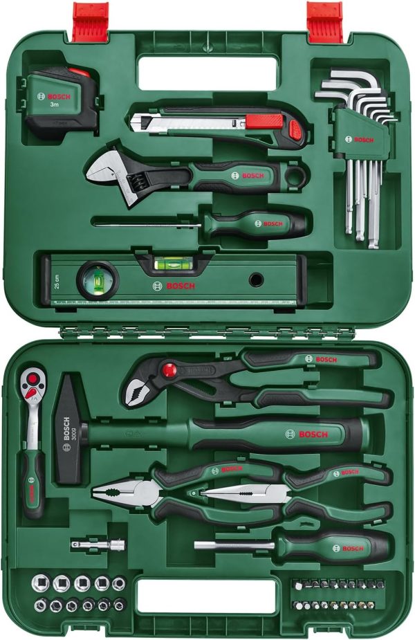 Bosch Handwerkzeug-Set Advanced. 52-teilig (Set mit hochwertigen Werkzeugen für erfahrene Heimwerker; lange Lebensdauer; hochwertige Materialien; ergonomisches Design) – Bild 2