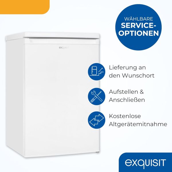 Exquisit K??hlschrank ohne Gefrierfach. 126 Liter. 55 cm Breit. Freistehend. Kompakt. Temperaturregelung. LED-Licht. KS516-V-040D weiss – Bild 5