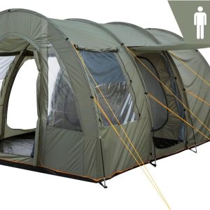 Zelt TunnelX f??r 4 Personen | Tunnelzelt mit 3 Eing?ngen. 5000 mm Wassers?ule | Vern?hte Bodenplane. Moskitonetz. Sichtschutz | Gruppenzelt. Campingzelt. Familienzelt