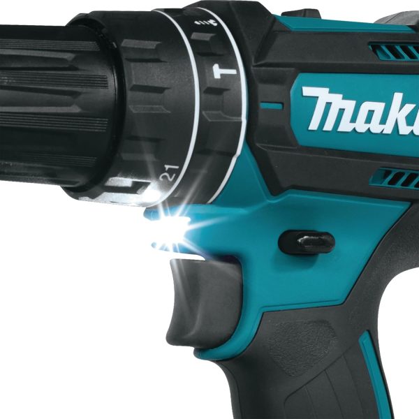 Makita DHP482RFX9 Schlagbohrschrauber 18V / 3.0 Ah. 2 Akkus plus Ladegerät im Alukoffer. Petrol. 96-tlg. Zubehör-Set – Bild 4