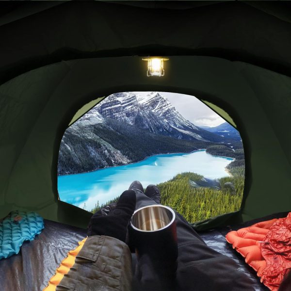 Camping Zelt. Automatisches 2-3 Personen Doppellagiges Camping Zelt Pop Up. Wasserdicht & Winddicht Campingzelt DREI Schicht Kuppelzelt. Gro?e 3 Jahreszeiten Zelt f??r Trekking. Familien – Bild 8