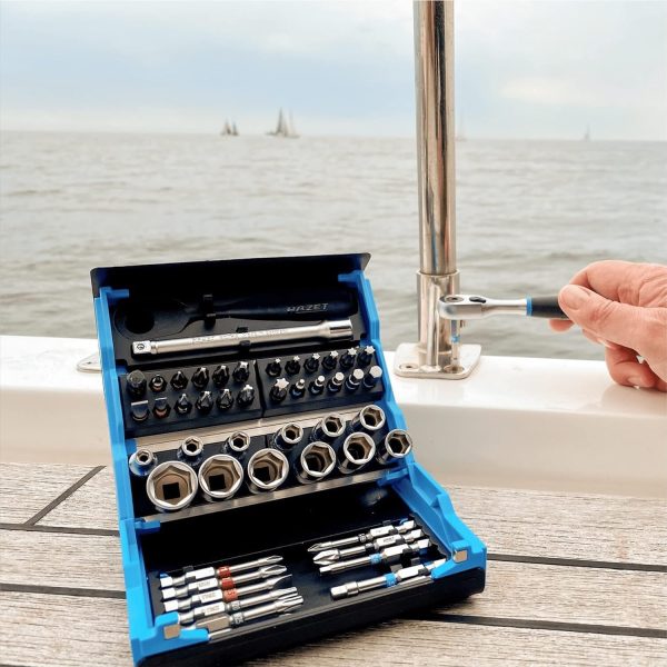 HAZET SmartCase Steckschlüsselsatz 2200SC-2 I 50-teiliges Werkzeug Steckschlüssel-Set. Antrieb: Sechs- und Vierkant 6.3 mm (1/4 Zoll). mobiler Werkzeugkoffer Made in Germany – Bild 6