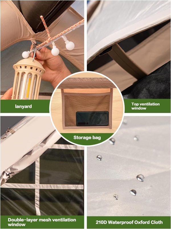 aufblasbare Zelt 2/4/6/8 Personen Zelte f??r Camping. Big Air Haus Zelt enth?lt Rainfly. einfache Einrichtung gro?e aufblasen Zelte f??r Camping im Freien. Glamping Zelte gro?e Apsis. – Bild 5