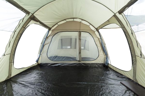 Zelt TunnelX f??r 4 Personen | Tunnelzelt mit 3 Eing?ngen. 5000 mm Wassers?ule | Vern?hte Bodenplane. Moskitonetz. Sichtschutz | Gruppenzelt. Campingzelt. Familienzelt – Bild 7