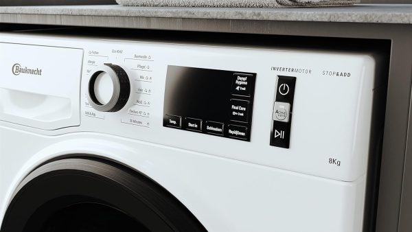 Bauknecht W Active 8A Waschmaschine Frontlader/ 8kg/ kraftvolle Fleckentfernung/ Dampf Programme/ Steam Hygiene Option/ Energieeffizienzklasse A/ Stopp&Add Funktion/ ProSilent-Motor [Energieklasse A] – Bild 6