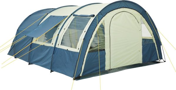 Zelt Multi f??r 4 Personen | Tunnelzelt mit riesigem Vorraum. 5000 mm Wassers?ule | Campingzelt mit Bodenplane und versetzbarer Vorderwand | Gruppenzelt. Familienzelt – Bild 4