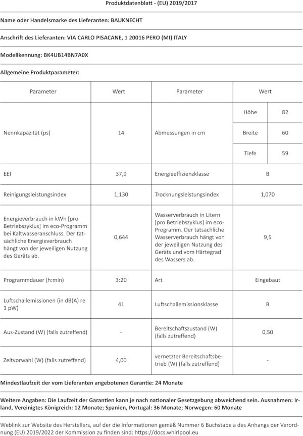 Bauknecht BK4FB14BN7A0X Freistehender-Geschirrsp??ler/ 60 cm/ActiveDry?CT??r?ffnungssystem/Startzeitvorwahl/MultiZone?Cseparates Ober-oder Unterkorbsp??len/Besteckschublade?Cflexibel beladbar – Bild 7