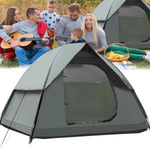 Camping Zelt 2-3 Personen Kuppelzelt Ultraleichte. Zelte Doppelschicht Wasserdicht & Winddicht. Familienzelt f??r Camping und Picknick. Einfach Aufzubauendes Outdoor-Zelt f??r Garten. Wanderausflug