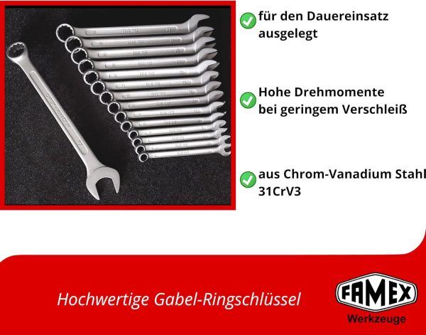 FAMEX 420-88 Alu Werkzeugkoffer gefüllt mit Top Werkzeug Set - ERWEITERBAR - Werkzeugkasten in Top Qualität - für den gewerblichen Einsatz – Bild 8