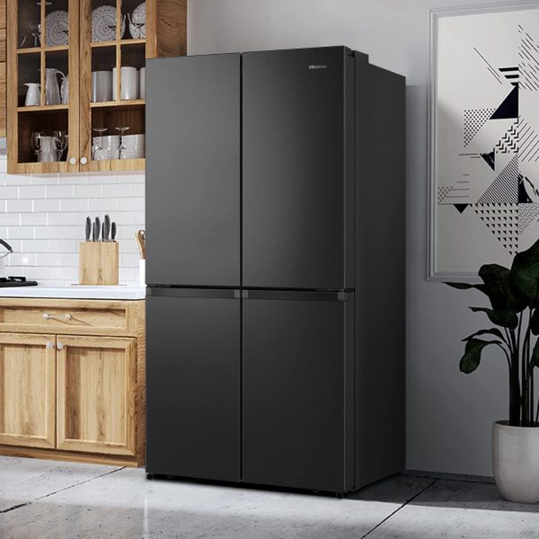 Hisense RQ758N4SAFE Cross Door K??hl-Gefrierkombination/NoFrostPlus/Inverter-Kompressor/Multiflow 360??/ SuperCool/ 178.5 cm/K??hlteil 393 l/Gefrierteil 216 l/ 40 dB/ 320 kWh/Jahr/schwarz – Bild 9
