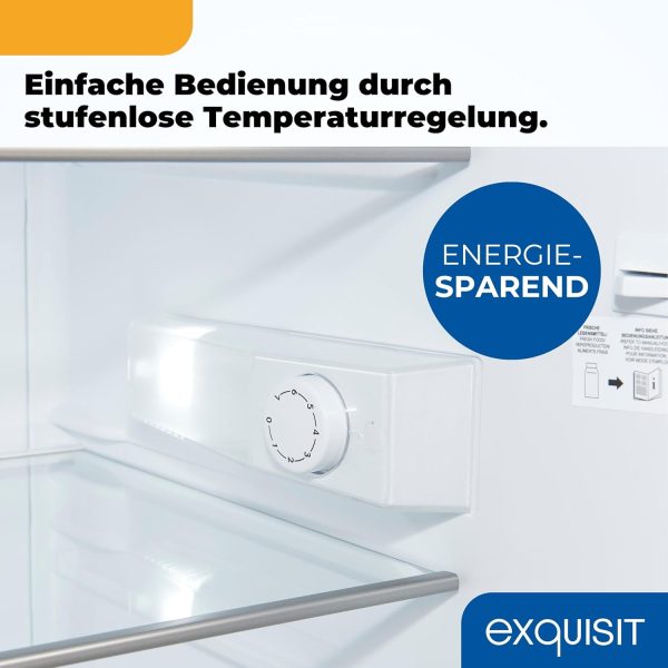 Exquisit K??hlschrank ohne Gefrierfach. 133 Liter. Vollraumk??hlschrank freistehend. T??ranschlag Wechselbar. KS516-V-H-010D weiss – Bild 6
