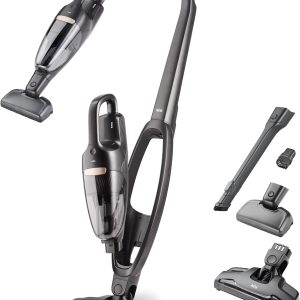 AEG QX6-1-45AN Akku Staubsauger kabellos / Staubsauger beutellos / leise / Handstaubsauger akku / 45 min Laufzeit / leicht / Hartboden / 2in1 / Tierhaare / Hund / Katze / Teppich / Auto / grau