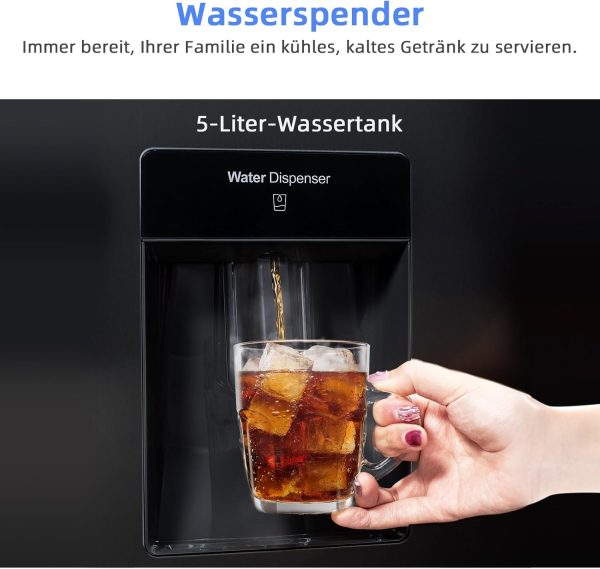 CHIQ Side By Side K??hlschrank 559L.Inverter Kompressor und No Frost Technologie.5.5 L Wasserspender.Sehr leise 39 db. LED Display.12 Jahre Garantie f??r den Kompressor.177 cm hoch. 91.2 cm breit – Bild 6