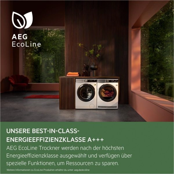 AEG W?rmepumpentrockner 8 kg ?C Serie 8000 AbsoluteCare Wolle- und Seidetrocknung ?C Testsieger der Stiftung Warentest ?C A+++ ?C Energiesparend ?C Trommelbeleuchtung ?C Knitterschutz ?C TR8AMZ68 – Bild 3