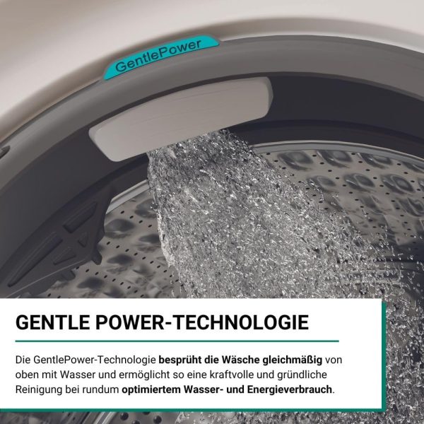 Bauknecht B8 09AD SILENCE DE Waschmaschine Frontlader/Gentle-Power/Energieeffizienklasse A-30 Prozent/Besonders leise Waschmaschine/AutoDose/Steam-Hygiene. Refresh.-Finish/Volle Ladung 45 Min. – Bild 3