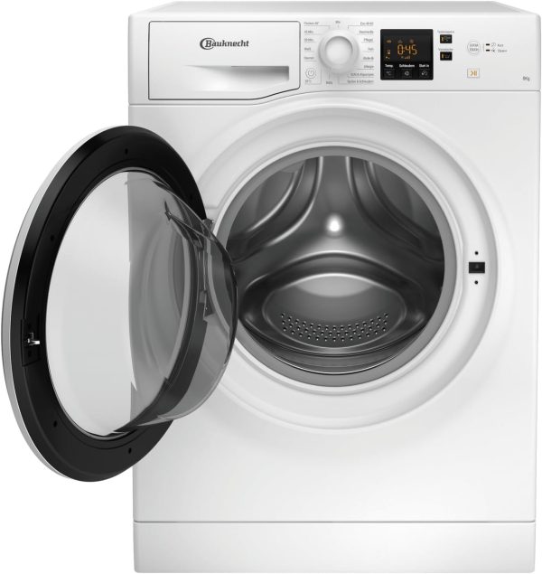 Bauknecht WAM 814 A Waschmaschine Frontlader/8kg/Energieeffizienzklasse A/Kurz 45/Anti-Allergie-Programm/Wolleprogramm/Kurz 30/Startzeitvorwahl/AutoClean/Flecken 40?? – Bild 2
