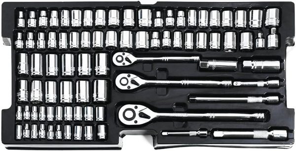 WORKPRO Werkzeugkoffer groß. 408tlg. Werkzeugsatz mit 3 Metall Schubladen. Heavy Duty Werkzeugschrank für Mechaniker. Werkstatt. Garage. Wekrzeug Set für Profis – Bild 5