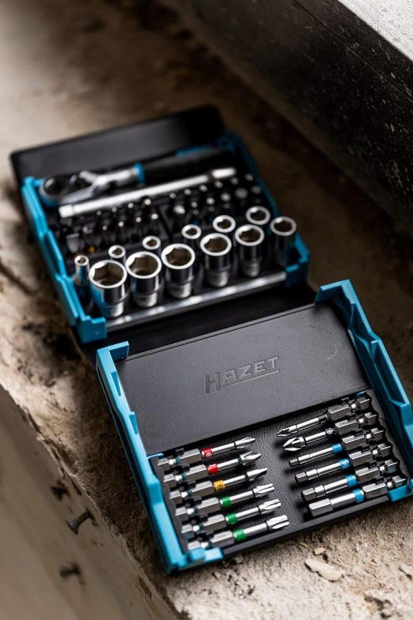 HAZET SmartCase Steckschlüsselsatz 2200SC-2 I 50-teiliges Werkzeug Steckschlüssel-Set. Antrieb: Sechs- und Vierkant 6.3 mm (1/4 Zoll). mobiler Werkzeugkoffer Made in Germany – Bild 7
