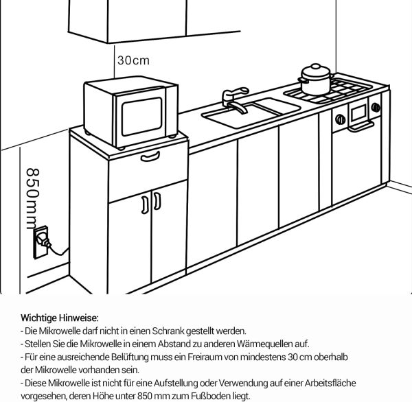 Bauknecht MW 39 WSL / Kombination Grill und Mikrowelle / Crisp Funktion / 700 W / 13 L Garraum / Super-Kompakt Design / Dampfgarfunktion / Schnellauftau-Funktion. Wei?/Silber – Bild 6