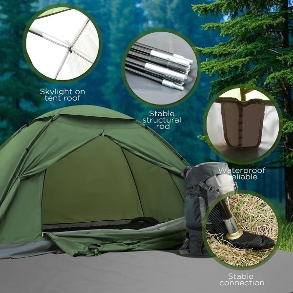 Zelt 1-4 Personen Camping Zelt. Leicht. Stabil. Wasserdicht Kuppelzelt. 3-4 Saison Ultraleicht Zelte Mit Kleinem Packma?. f??r Camping. Trekking. Familie. Outdoor – Bild 5