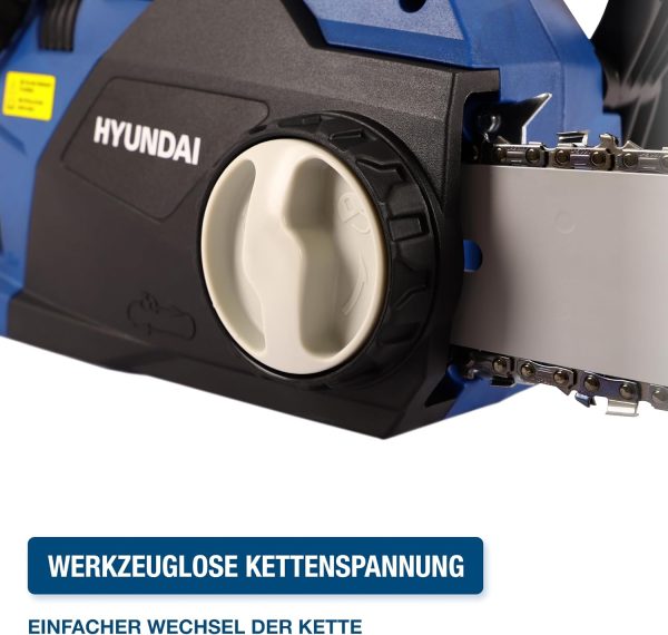 HYUNDAI Elektrische Kettensäge CS2416E (Elektrokettensäge. Motorsäge elektrisch. Elektrosäge mit 400 mm Schwert und 2400W Motorleistung) – Bild 4