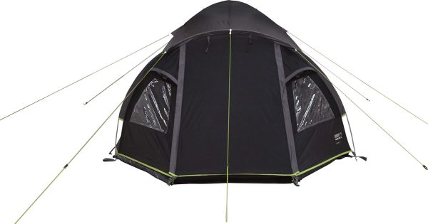 High Peak Kuppelzelt Talos 4. Campingzelt mit Vorbau. Iglu-Zelt f??r 4 Personen. doppelwandig. 4.000 mm wasserdicht. mit Zeltboden. Ventilationssystem. Moskitoschutz. Klarsichtfolien-Fenster – Bild 4
