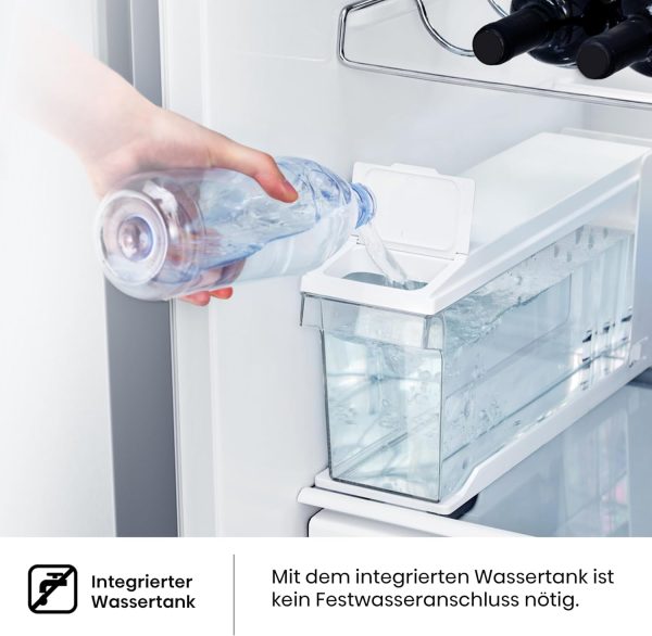 Hisense RS694N4TFE Side-by-Side K??hl-Gefrierkombination/ NoFrostPlus/ Inverter-Kompressor/ Eis-Wasser Spender/ HolidayMode/ 178.6 cm/ K??hlteil 371 l/ Gefrierteil 191 l/ 42 dB/ 323 kWh/ Jahr. Schwarz – Bild 6