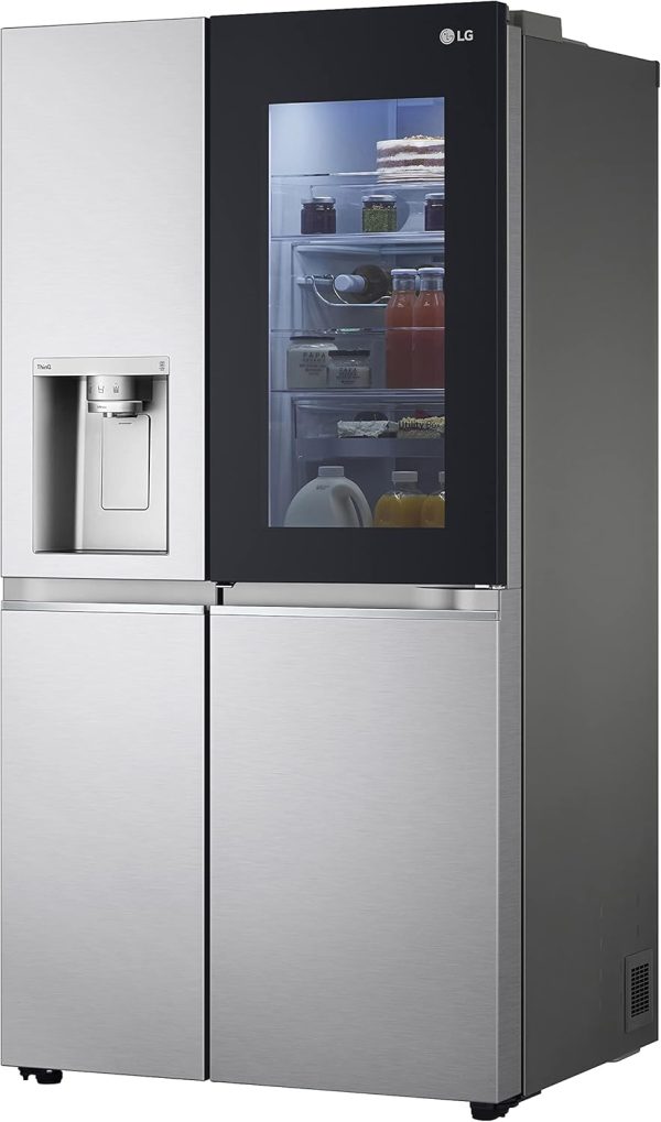 LG GSXV91BSAF. Klasse F. 635 L. Side-by-Side K??hlschrank mit InstaView. Total No Frost mit Gefrierfach. Crushed Ice - & Wasserspender mit UVnano. DoorCooling+. LINEARCooling. Wi-Fi ? Brushed Steel – Bild 10