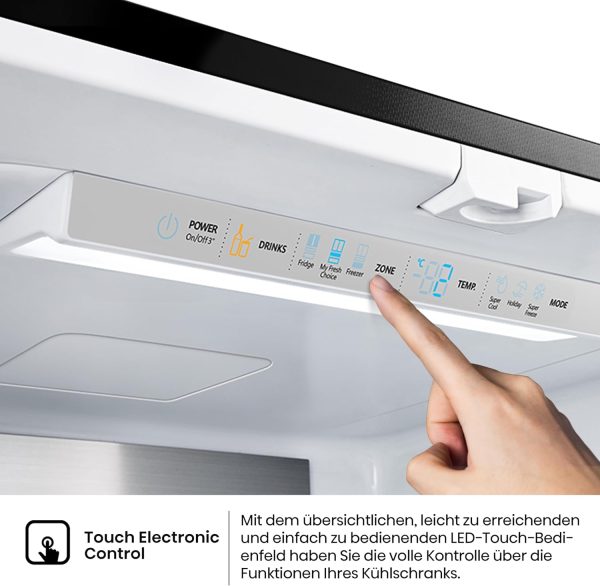 Hisense RF540N4SBF2 French Door K??hl-Gefrierkombination/ NoFrostPlus/ Inverter-Kompressor/ Multiflow 360??/ SuperCool/ 181.7 cm/ K??hlteil 302 l/ Gefrierteil 178 l/ 40 dB/ 310 kWh/ Jahr/ Schwarz – Bild 7