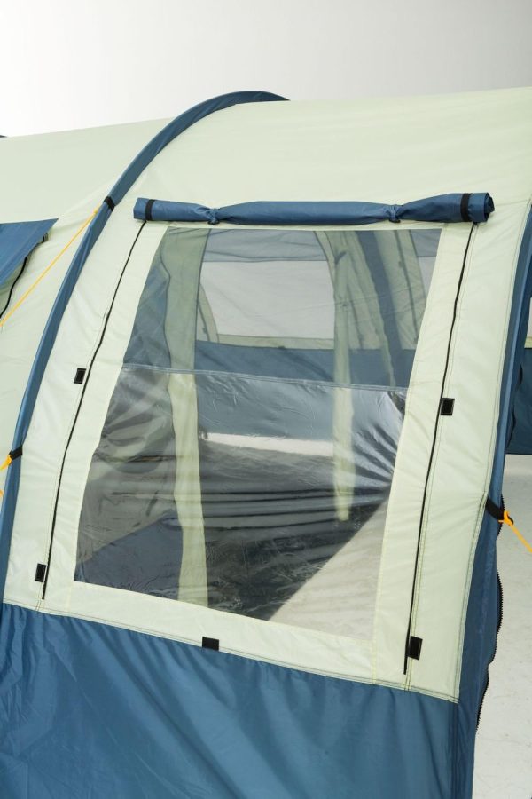 Zelt Multi f??r 4 Personen | Tunnelzelt mit riesigem Vorraum. 5000 mm Wassers?ule | Campingzelt mit Bodenplane und versetzbarer Vorderwand | Gruppenzelt. Familienzelt – Bild 7