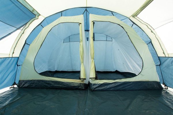 Zelt Multi f??r 4 Personen | Tunnelzelt mit riesigem Vorraum. 5000 mm Wassers?ule | Campingzelt mit Bodenplane und versetzbarer Vorderwand | Gruppenzelt. Familienzelt – Bild 6
