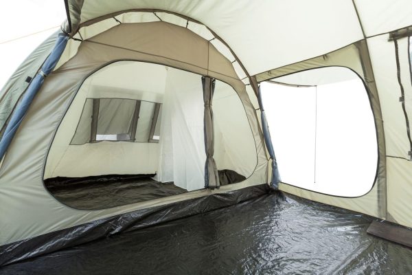 Zelt TunnelX f??r 4 Personen | Tunnelzelt mit 3 Eing?ngen. 5000 mm Wassers?ule | Vern?hte Bodenplane. Moskitonetz. Sichtschutz | Gruppenzelt. Campingzelt. Familienzelt – Bild 8