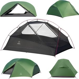 ATEPA Ultraleicht Zelt 2 Personen 1.9kg Wasserdicht & Windschutz. Camping Zelt Abtrennbares Mesh-Innenkonto mit Vorbau f??r Trekking. Camping. Outdoor. Wandern