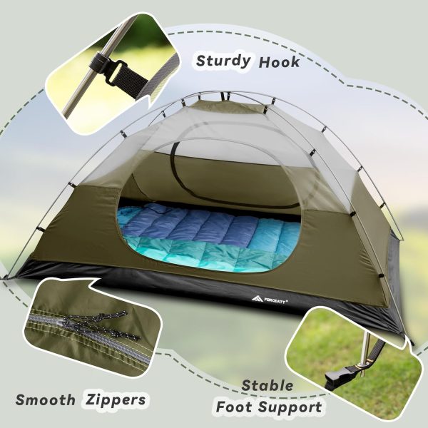Forceatt Zelt 2-4 Personen Camping Wasserldicht 3-4 Saison.Ultraleicht Zelte Mit Kleinem Packma?. Kuppelzelt Sofortiges Aufstellen F??r Trekking. Outdoor. Festival – Bild 4