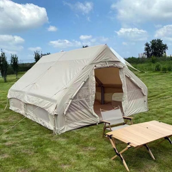 Aufblasbare Zelte Camping Wasserdicht Glampingzelt Familienzelt Stehh?he Luxuszelt mit Pumpe f??r 2-6 Personen – Bild 8