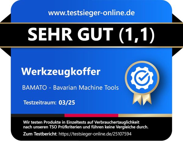 WORK-193 Werkzeugkoffer gefüllt 193-tlg Werkzeug Set | Werkzeugkiste fahrbar | Werkzeugbox komplett mit Werkzeug für Werkstatt und Haushalt | Teleskophandgriff | Koffer mit Rollen – Bild 10