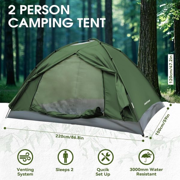 Zelt 1-4 Personen Camping Zelt. Leicht. Stabil. Wasserdicht Kuppelzelt. 3-4 Saison Ultraleicht Zelte Mit Kleinem Packma?. f??r Camping. Trekking. Familie. Outdoor – Bild 2