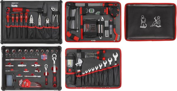 kwb Werkzeugkoffer mit Trolley-Funktion. 175-teilig. gefüllt. Werkzeug im stabilem Aluminiumkoffer. Werkzeugset groß. für Heimwerker. DIYer und Handwerks-Meister. abschließbar inkl. 2 Schlüsseln – Bild 2