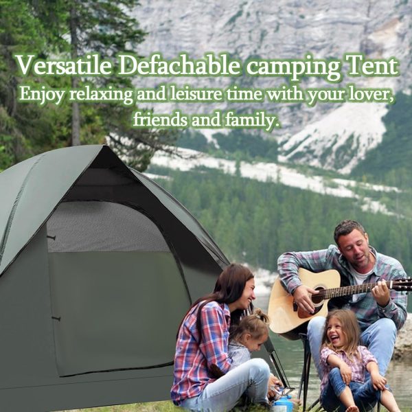 Camping Zelt 2-3 Personen Kuppelzelt Ultraleichte. Zelte Doppelschicht Wasserdicht & Winddicht. Familienzelt f??r Camping und Picknick. Einfach Aufzubauendes Outdoor-Zelt f??r Garten. Wanderausflug – Bild 7