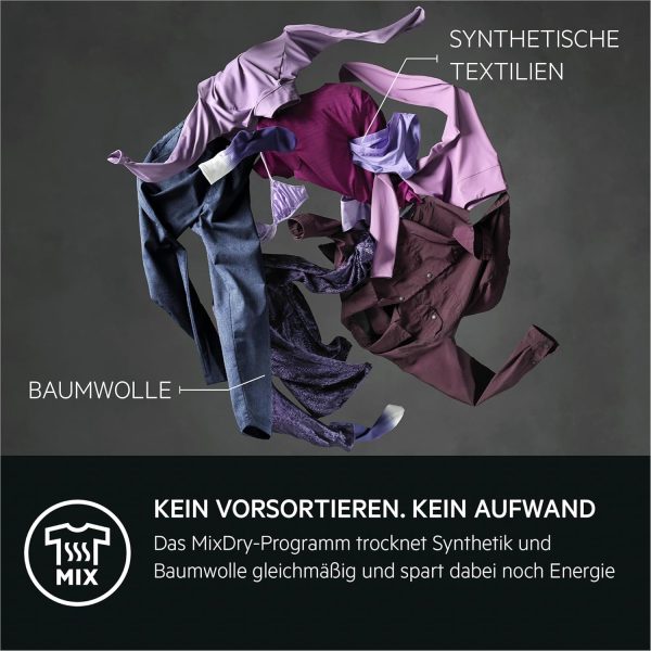 AEG W?rmepumpentrockner 9 kg| Serie 7000 SensiDry schonendes & energiesparendes Trockenverfahren| A+++| Mengenautomatik| Schontrommel| Knitterschutz | TR7T60690 – Bild 5