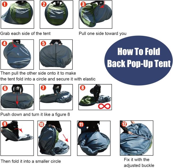 Zelt 4-6 Personen Wasserdicht. Pop up Zelt Wurfzelt [5 Fenster] Camping Zelt ab 4 Personen Doppelwandig Shelter 6 Mann 3 Sekunden Easy Zelt Grosses Popupzelte f??r Outdoor Sport Picknick Reisen Strand – Bild 7