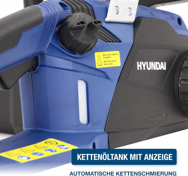 HYUNDAI Elektrische Kettensäge CS2416E (Elektrokettensäge. Motorsäge elektrisch. Elektrosäge mit 400 mm Schwert und 2400W Motorleistung) – Bild 7