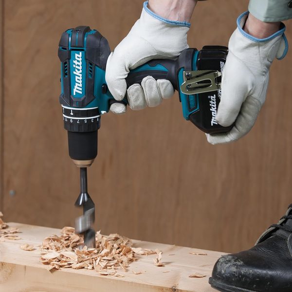 Makita DHP482RFX9 Schlagbohrschrauber 18V / 3.0 Ah. 2 Akkus plus Ladegerät im Alukoffer. Petrol. 96-tlg. Zubehör-Set – Bild 6