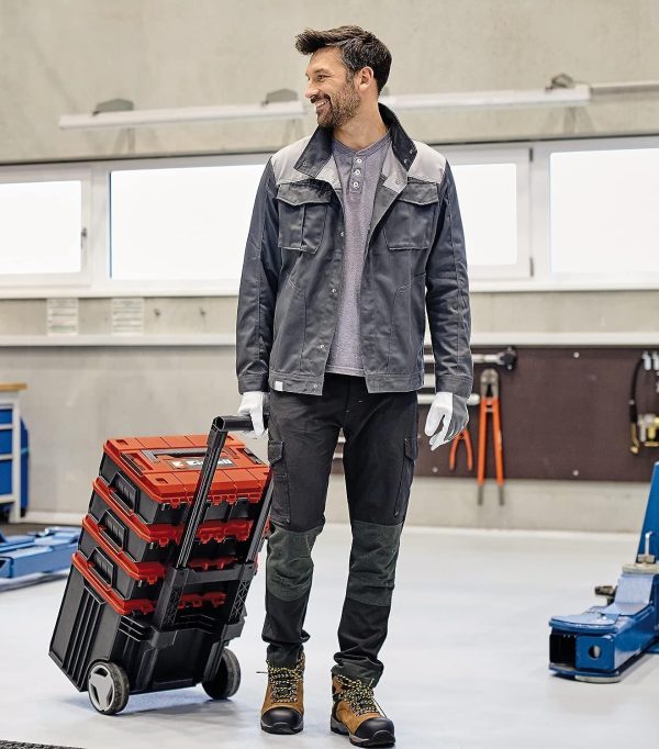 Original Einhell E-Case Tower Systemkoffer-Set (max. 120 kg. bestehend aus 3 Koffern inkl. Zubehör. Aufbewahrung & Transport von Zubehör und Werkzeug. stapelbar. verknüpfbar) – Bild 5