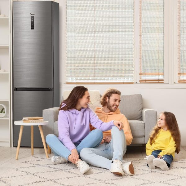 Midea MDRB521MGA46O K??hl-/Gefrierkombination/NoFrost/Besonders leise 29dB/Inverter Kompressor/Niedrigtemperaturzone/180?? Verstellbare Gefrierfach-Schublade/201 cm hoch/256 L K??hlteil/122 L Gefrierteil – Bild 8