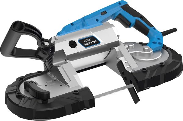Güde Metallbandsäge MBS 1100 (1100 W. abnehmbarer Arbeitstisch (stationären & mobilen Einsatz). Bandgeschwindigkeit 144 m/min. 2 Sägebänder 1140 mm. LED Licht. Schnittleistung bis 100 mm/ø120 mm) – Bild 2